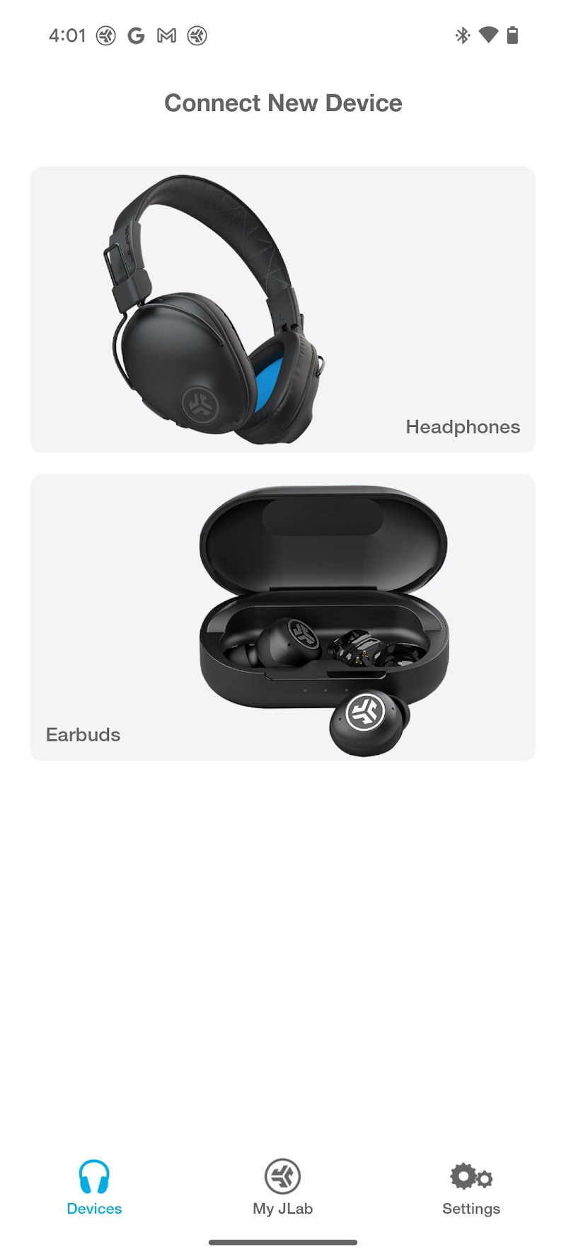 JLab app — device page